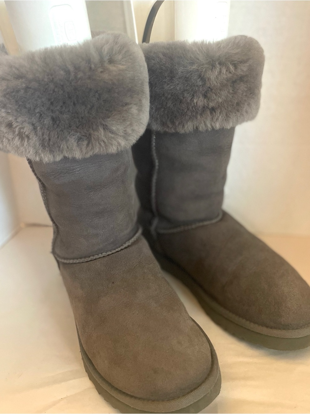 UGG Women's Tall II  Suede Winter Boots - Gray Size 9 - Picture 2 of 10